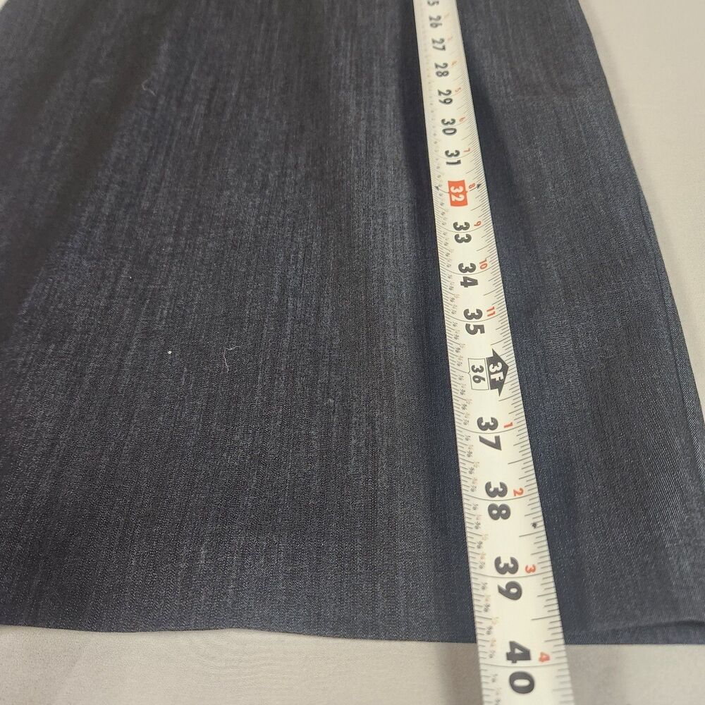 Calvin Klein Denim Sheath Dress Gold Zip Studded Size 6 Stretch - Picture 6 of 8